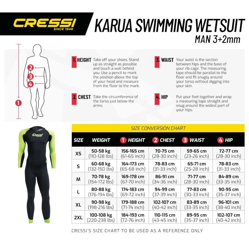 Combinaison Nage Homme Cressi Karua Noir / Citron 3/2mm 4 Combinaison Nage Homme Cressi Karua Noir / Citron 3/2mm – Image 2