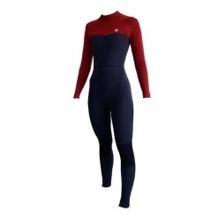 Combinaison Surf Femme Saint Jacques Wetsuits Lisa BackZip Bordeaux 3/2mm 2023