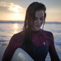 Nouvelles versions -Nautiques Sports Magasin combinaison surf femme saint jacques wetsuits lisa backzip bordeaux 4 3mm 2023 1