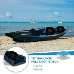 Kayak Gonflable Dropstitch Wattsup Torpedo 2 Places -Nautiques Sports Magasin kayak gonflable dropstitch wattsup torpedo 2 places 2