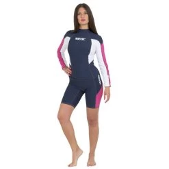 Lycra ML Seac Evo Femme Bleu/Rose -Nautiques Sports Magasin lycra ml seac evo femme bleu 3
