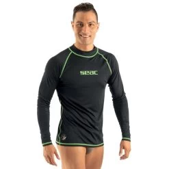 Lycra ML Seac T-Sun Homme Noir -Nautiques Sports Magasin lycra ml seac t sun homme noir 2