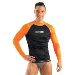 Lycra ML Seac T-Sun Homme Noir/Orange