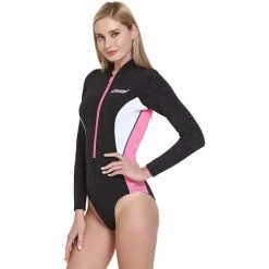 Maillot Néoprène Femme Noir/Rose Cressi Termico 2mm -Nautiques Sports Magasin maillot neoprene femme noir rose cressi termico 2mm 2