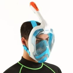Masque Snorkeling Seac Grande Faciale Magica Blanc/Orange -Nautiques Sports Magasin masque snorkeling seac grande faciale libera magica blanc orange 3