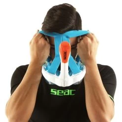 Masque Snorkeling Seac Grande Faciale Magica Blanc/Orange -Nautiques Sports Magasin masque snorkeling seac grande faciale libera magica blanc orange 5