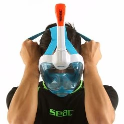 Masque Snorkeling Seac Grande Faciale Magica Blanc/Orange -Nautiques Sports Magasin masque snorkeling seac grande faciale libera magica blanc orange 6