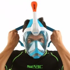 Masque Snorkeling Seac Grande Faciale Magica Blanc/Orange -Nautiques Sports Magasin masque snorkeling seac grande faciale libera magica blanc orange 7