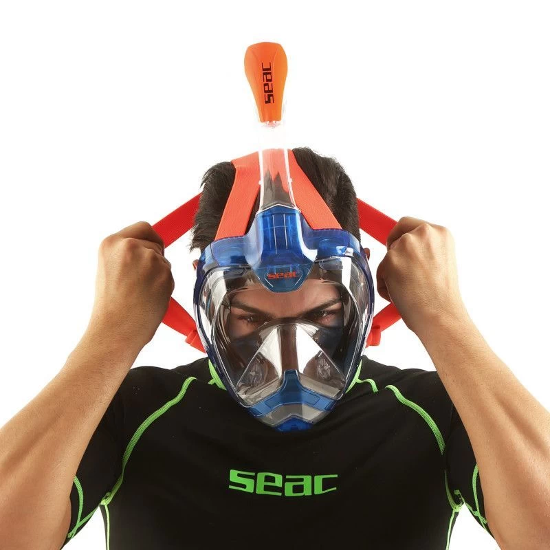 Masque Snorkeling Seac Grande Faciale Magica Bleu/Orange 10 Masque Snorkeling Seac Grande Faciale Magica Bleu/Orange – Image 8