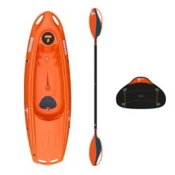 Pack Kayak Rigide Tahe Ouassou Orange 1 Personne
