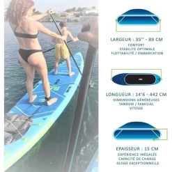 Paddle Gonflable WATTSUP WHALE 14'6" -Nautiques Sports Magasin paddle gonflable wattsup whale 14 6 13