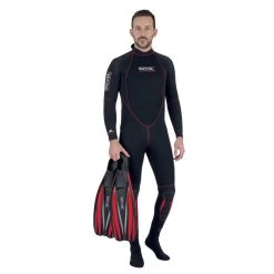 Palmes Chaussantes Seac F-100 Pro Rouge -Nautiques Sports Magasin palmes chaussantes seac f 100 pro rouge 6