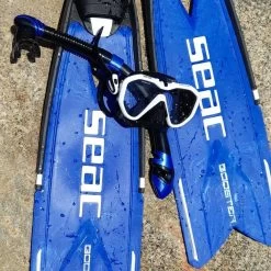 Palmes Seac Booster Camo Bleu/Blanc -Nautiques Sports Magasin palmes seac booster camo bleu blanc 4