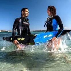 Palmes Seac Booster Camo Bleu/Blanc -Nautiques Sports Magasin palmes seac booster camo bleu blanc 6