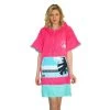 Poncho Surf Wave Hawaii Sans Zip Pink Wave -Nautiques Sports Magasin poncho surf wave hawaii sans zip pink wave
