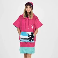Poncho Surf Wave Hawaii Sans Zip Pink Wave 12 Poncho Surf Wave Hawaii Sans Zip Pink Wave -Nautiques Sports Magasin poncho surf wave hawaii sans zip pink wave 3