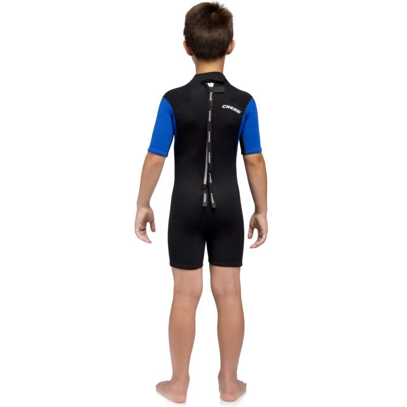 Shorty Enfant Noir/Bleu Cressi Med X 2,5mm 4 Shorty Enfant Noir/Bleu Cressi Med X 2,5mm – Image 2