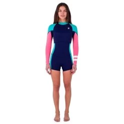 Shorty Femme Manche Longue Hurley Advant Bleu 2mm 2023
