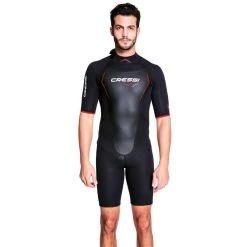 Shorty Homme Cressi Altum Noir/Rouge 3mm