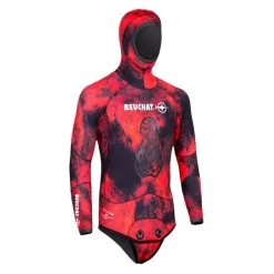 Veste Chasse Camo Rouge Beuchat RedRock 7mm -Nautiques Sports Magasin veste chasse camo rouge beuchat redrock 7mm 7